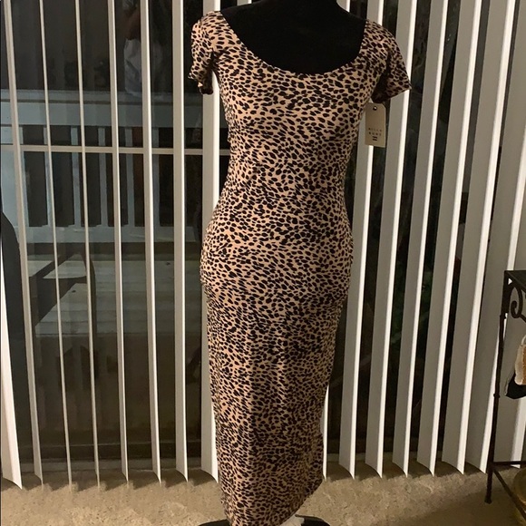 Billabong Mid Day Animal Print Knit Midi Dress - Picture 5 of 8